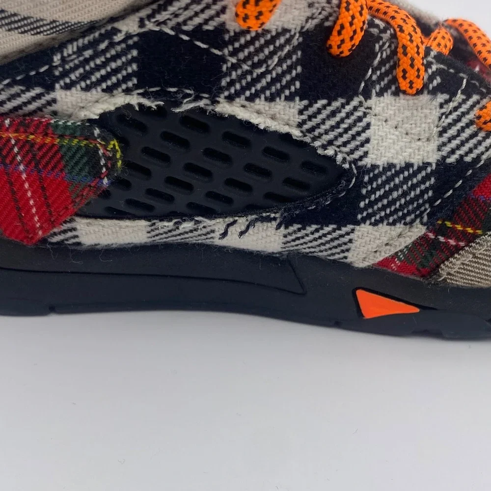 Air Jordan 5 Retro Plaid Toddler 9C Multicolor Orange Streetwear Sneakers 2023